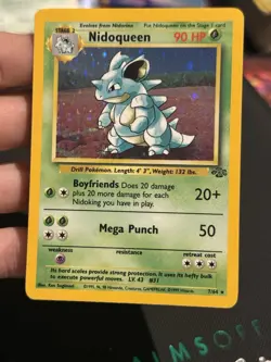 Nidoqueen Holo Rare Jungle Set - 7/64 Pokemon Card 1999 LP Excellent - Image 1