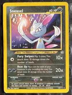 Pokemon TCG Neo Genesis Sneasel 25/111 Regular Unlimited - Image 1