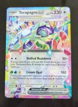 🔥 Pokemon Stellar Crown Terapagos ex 128 Double Rare Full Art card NM 128/142 - Image 1