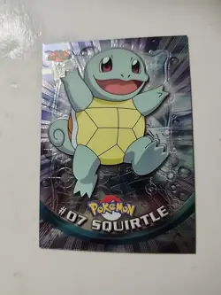 SQUIRTLE #07 - 2000 Topps Chrome Pokemon CARD - Chrome - NEAR MINT - Image 1