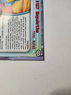 SQUIRTLE #07 - 2000 Topps Chrome Pokemon CARD - Chrome - NEAR MINT - Image 4