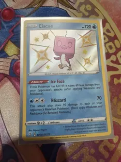 Eiscue - SV035/SV122 - Pokemon Shining Fates Sword Shield Shiny Rare Card NM - Image 1