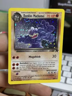GERMAN Dark Machamp 10/82 Team Rocket 2000 WOTC Pokemon DUNKLES MACHOMEI - Image 3