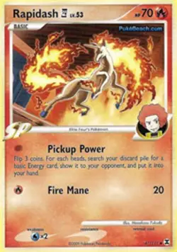 4x Lightly Played Rapidash [4] - 47/111 - Uncommon Pokemon Rising Rivals - Image 1