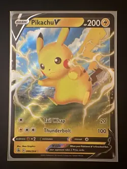 Pokemon Pikachu V 86/264 Fusion Strike Holo Ultra Rare NM - Image 2