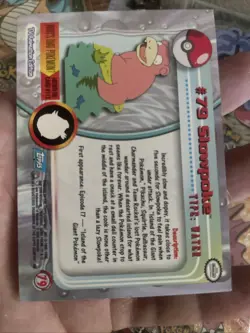 Topps Pokemon TV Animation Series Blue Logo 1st Edition Mint holo #79 Slowpoke - Image 2