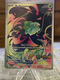 SEALED Pokemon Mega Evolution Enhanced Box Topper Stamped Promo Bulbasaur 133 - Image 1