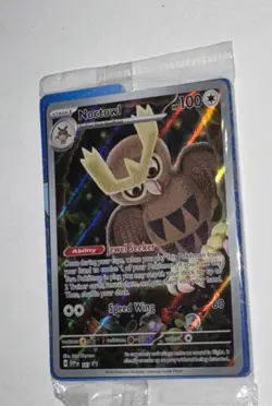 SEALED Pokemon Center Logo Exclusive #141 NOCTOWL ETB Promo Pokemon TCG Card - Image 2
