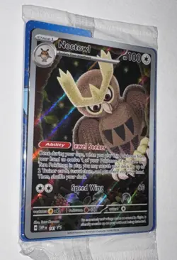 SEALED Pokemon Center Logo Exclusive #141 NOCTOWL ETB Promo Pokemon TCG Card - Image 4