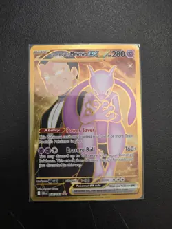 NM-Mint Team Rocket's Mewtwo ex - 240/182 - Hyper Rare Pokemon Destined Rivals - Image 3