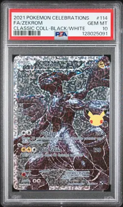 2021 POKEMON CELEBRATIONS CLASSIC COLL #114 FULL ART/ZEKROM PSA 10 - Image 1
