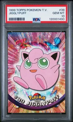 1999 TOPPS POKEMON TV #39 JIGGLYPUFF PSA 10 - Image 1