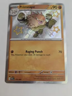 Pokemon TCG - Primeape - 170/091 - SV: Paldean Fates Free Shipping NM - Image 1