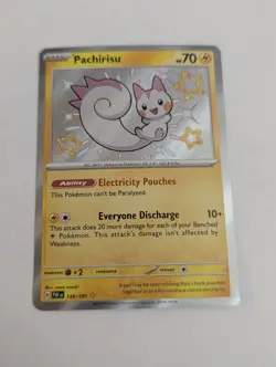 Pokemon TCG - Pachirisu - SV: Paldean Fates 138/091 Shiny Rare Free Shipping NM - Image 1
