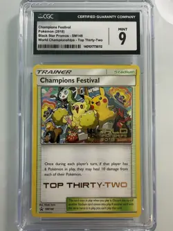 Pokemon Champions Festival 2018 Top Thirty-Two CGC 9 SM148 - Image 1