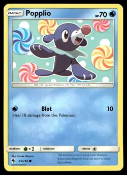 Popplio (65) SM - Lost Thunder 65/214 MP Pokemon TCG | Buy10 Get10 Free - Image 1
