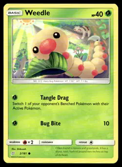 Weedle (2) SM - Team Up 2/181 MP Pokemon TCG | Buy10 Get10 Free - Image 1