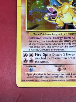 Pokemon TCG Base Set Charizard 4/102 Holo - Image 4