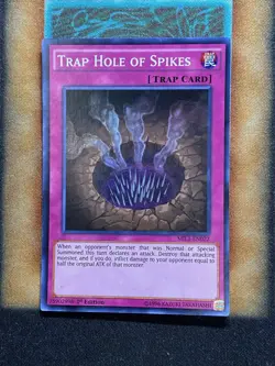 Yugioh Trap Hole Of Spikes MIL1-EN022 Super Rare 1st Ed LP - Image 1