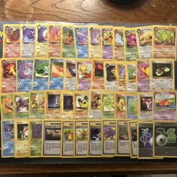 Complete Team Rocket Uncommon And Common Set -WOTC Pokemon Cards- LP -48 Cards- - Image 1