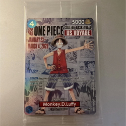 One Piece Monkey D. Luffy US Voyage College Basketball Promo Card UH PRESALE - Image 1