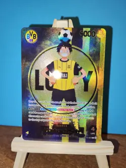 One Piece Monkey D. Luffy BVB Borussia Dortmund st13-003 Promo Card Fun Made - Image 1