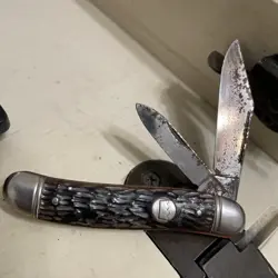 Imperial Knife USA Two Blade Carbon Steel edc smaller pattern - Image 1