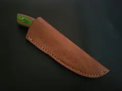 8" CUSTOM HAND MADE DAMASCUS STEEL SKINNER KNIFE WOOD HANDLE W/SHEATH F217 - Image 4