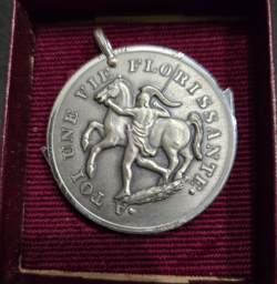 Vintage Hickok Cigar Cutter Pendant Pocket Knife Coin A Toi Une Vie Florissante - Image 1