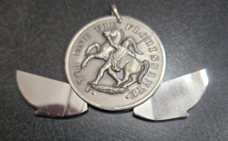 Vintage Hickok Cigar Cutter Pendant Pocket Knife Coin A Toi Une Vie Florissante - Image 5