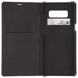 Samsung LED Wallet Cover Hardshell Folio Case for Galaxy Note 8 - Black 887276235639 - Image 1