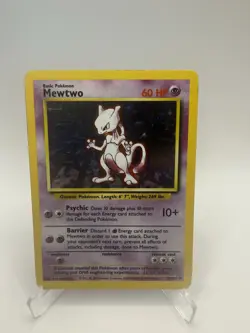 Pokemon TCG - Mewtwo 10/102 Base Set Holo Rare WOTC 1999 - Image 1