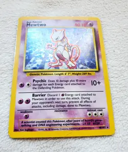 Pokemon MEWTWO Base Set Holo Rare #10 10/102 Pokemon TCG WOTC 1999 Vintage - Image 4