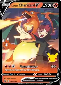 Lance's Charizard V - SWSH133 - Pokemon Sword & Shield Promo Ultra Rare Card NM - Image 1