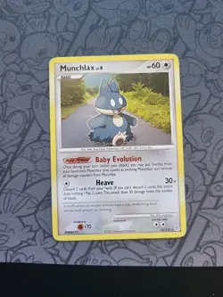 Pokemon: Munchlax LV.8 #33/130 Diamond Pearl Non Holo Rare 2007 - MP - G59 - Image 1