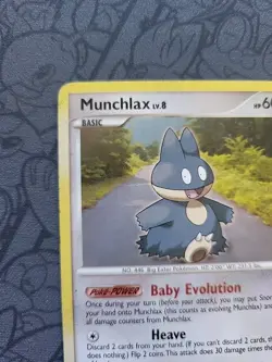 Pokemon: Munchlax LV.8 #33/130 Diamond Pearl Non Holo Rare 2007 - MP - G59 - Image 3
