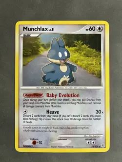 Munchlax 33/130 Diamond and Pearl Non Holo Rare Pokemon TCG 2007 LP FREE SHIP - Image 1