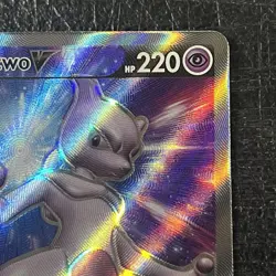 Pokemon TCG Mewtwo v SWSH229 Black Star Promo Full Art Holo Card NM - Image 3