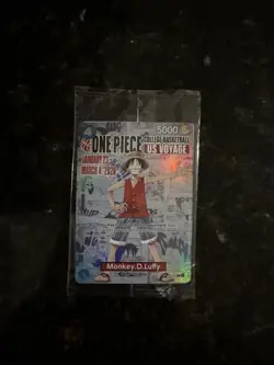 One Piece College Basketball US Voyage Monkey D. Luffy Trading Card Unopened - Image 1