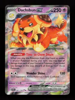 Dachsbun ex 067/142 SV07: Stellar Crown Pokemon Card - Image 1