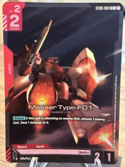 Messer Type-F01 ST08-004 C+ Flash of Radiance Textured Foil Gundam Card Game NM - Image 1