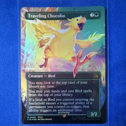 Magic: The Gathering Traveling Chocobo FFVII Foil Creature Card Green M0406 - Image 1