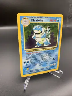 Base Set Blastoise Holo Rare Card #002/102 MP - Image 2