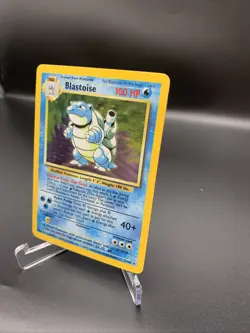 Base Set Blastoise Holo Rare Card #002/102 MP - Image 3
