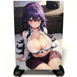 PokeGirl Hex Maniac Sexy Hot Anime Waifu Girl Doujin Goddess Glitter Art Card - Image 1