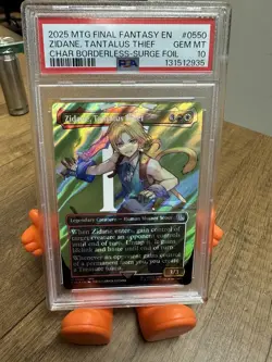 PSA 10 ZIDANE, TANTALUS THIEF #0550 BORDERLESS SURGE FOIL 2025 MTG FINAL FANTASY - Image 1