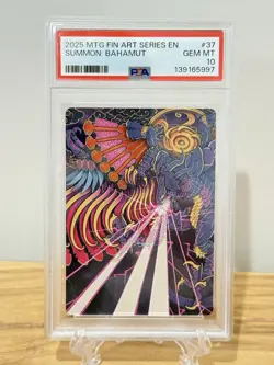 PSA 10 ~ MTG Magic The Gathering Final Fantasy ~ Art Series #37 Summon: Bahamut - Image 1