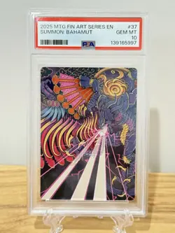 PSA 10 ~ MTG Magic The Gathering Final Fantasy ~ Art Series #37 Summon: Bahamut - Image 3