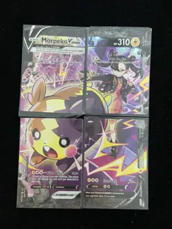 Pokemon English Sword & Shield Promo Morpeko V-Union Jumbo Card Full Lot*4 M10 - Image 1