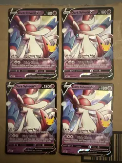 Pokemon Dark Sylveon V SWSH134 Promo NM - 4 Card Lot - Image 1